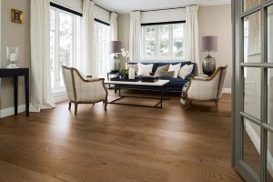 Wooden flooring in living room
